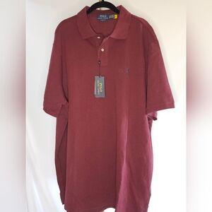 Polo Ralph Lauren Men's Classic Fit Mesh Polo - Burgundy Maroon NWT